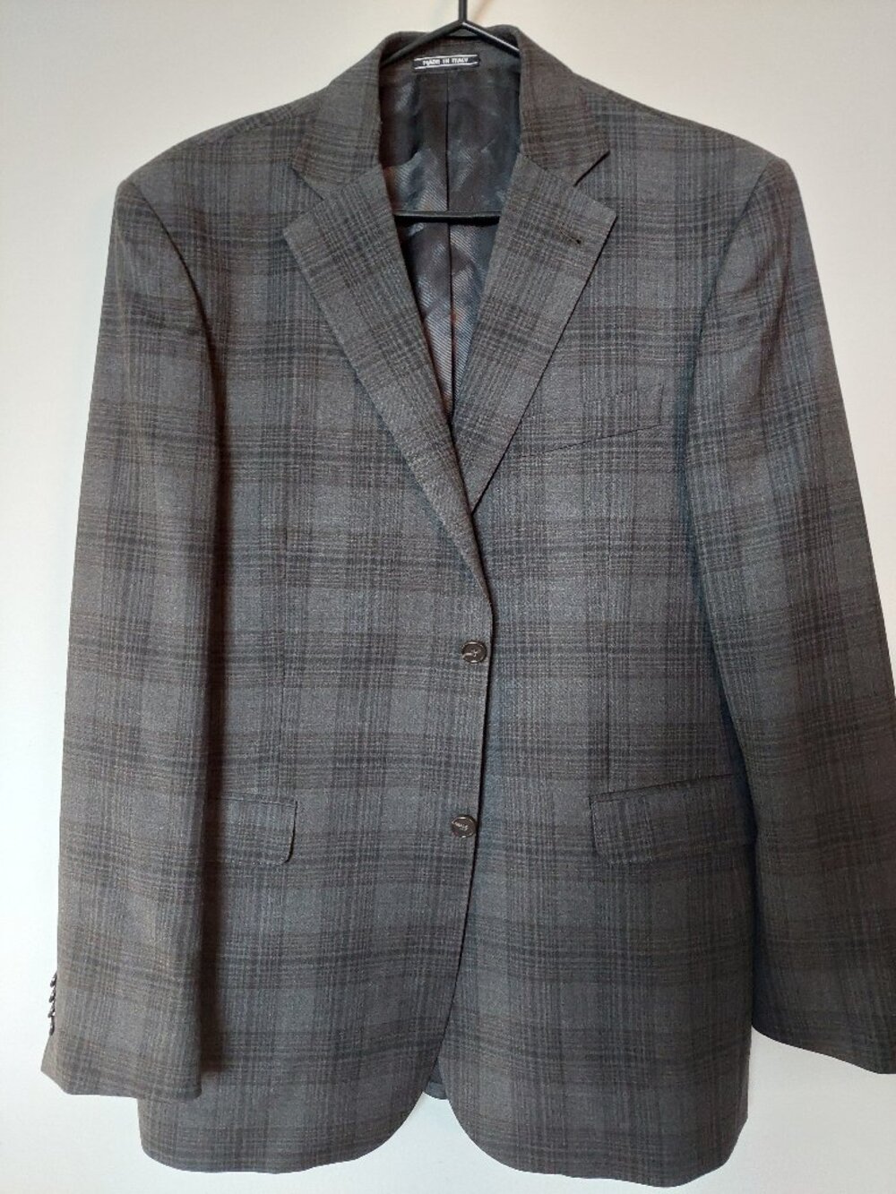 ZANETTI BLACK Line Men's Blazer 44L Made in Italy Angelico fabric from Biella.